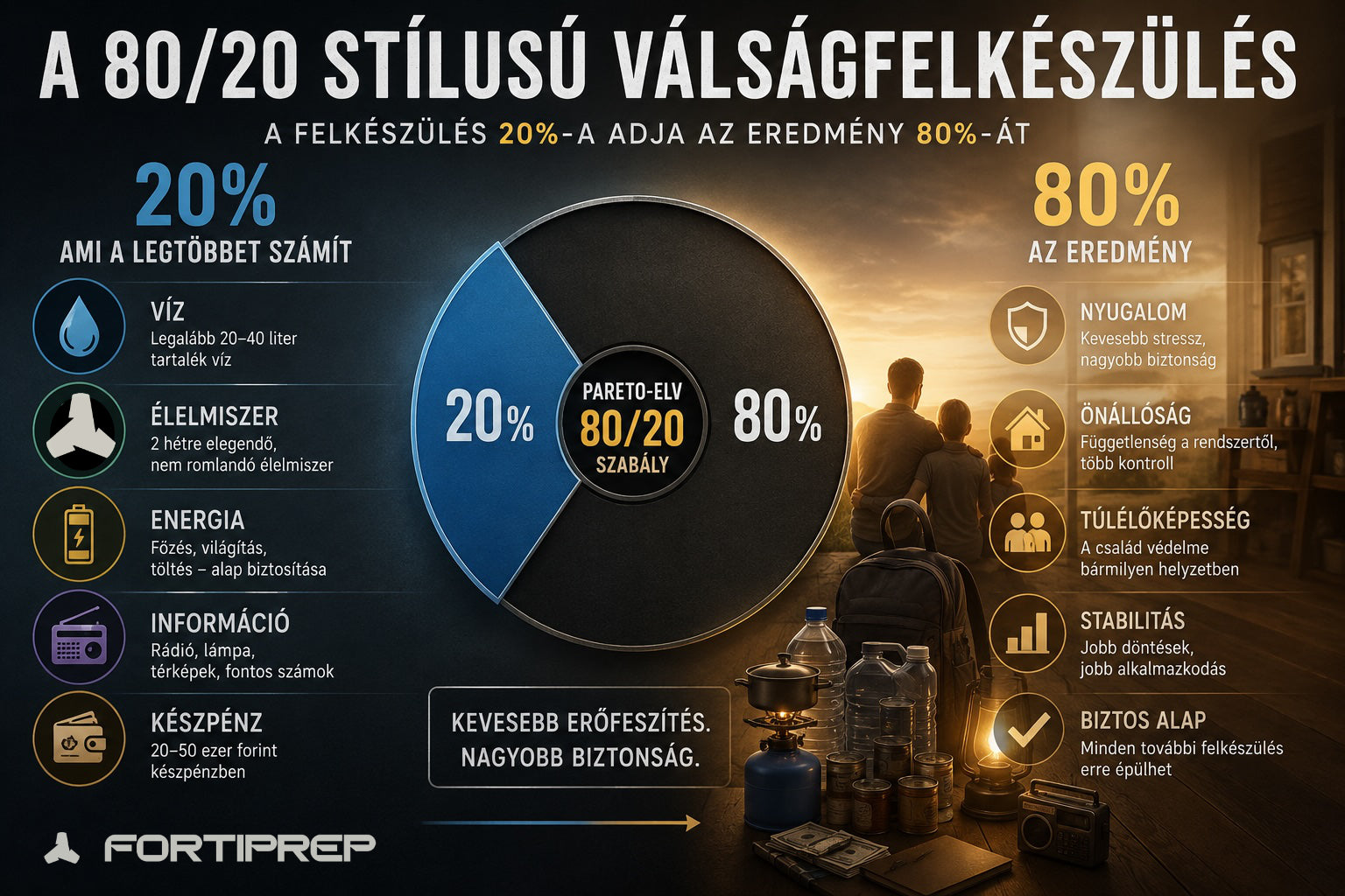 A 80/20 stílusú válságfelkészülés